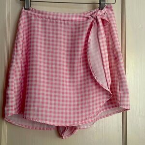 Really cute pink plaid skort. From: show me your Mumu. Size extra-small.